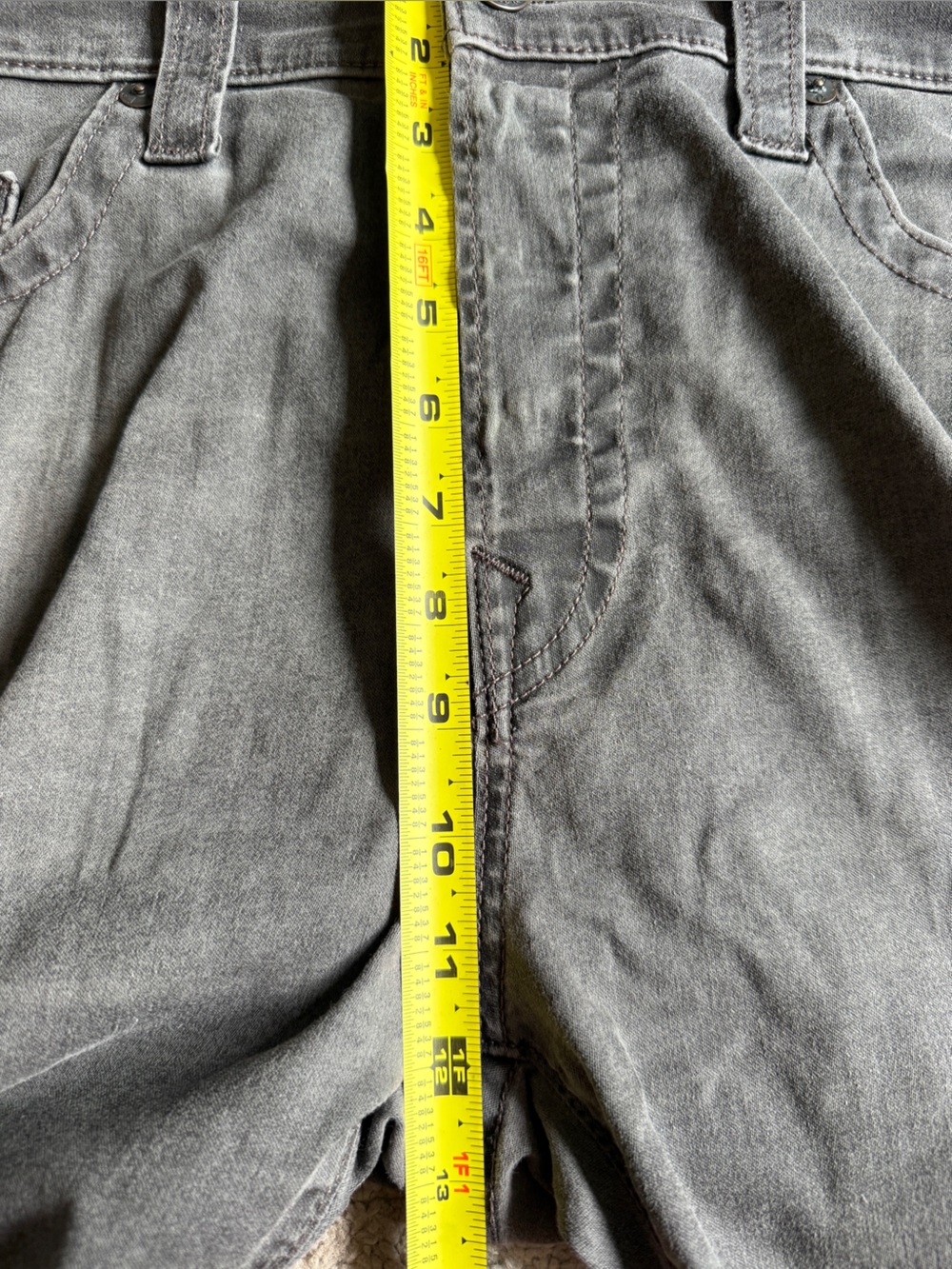 True Religion Dean Tapered Men's Gray Button Fly Jeans- Size 36 - Picture 9 of 12